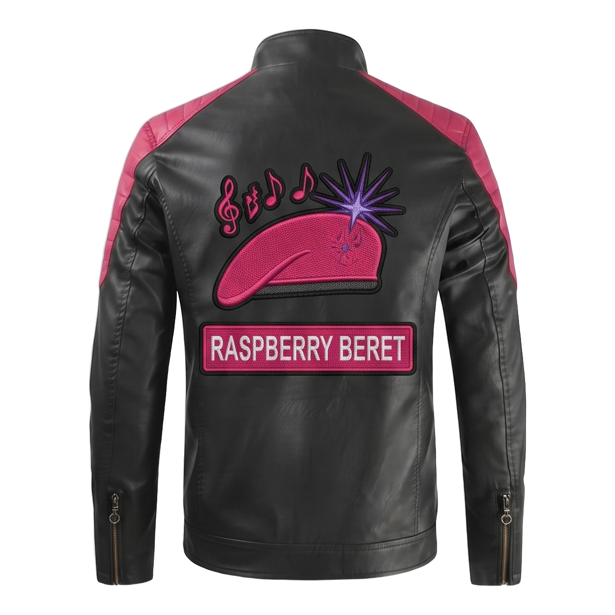 Raspberry Beret tribute jacket - back
