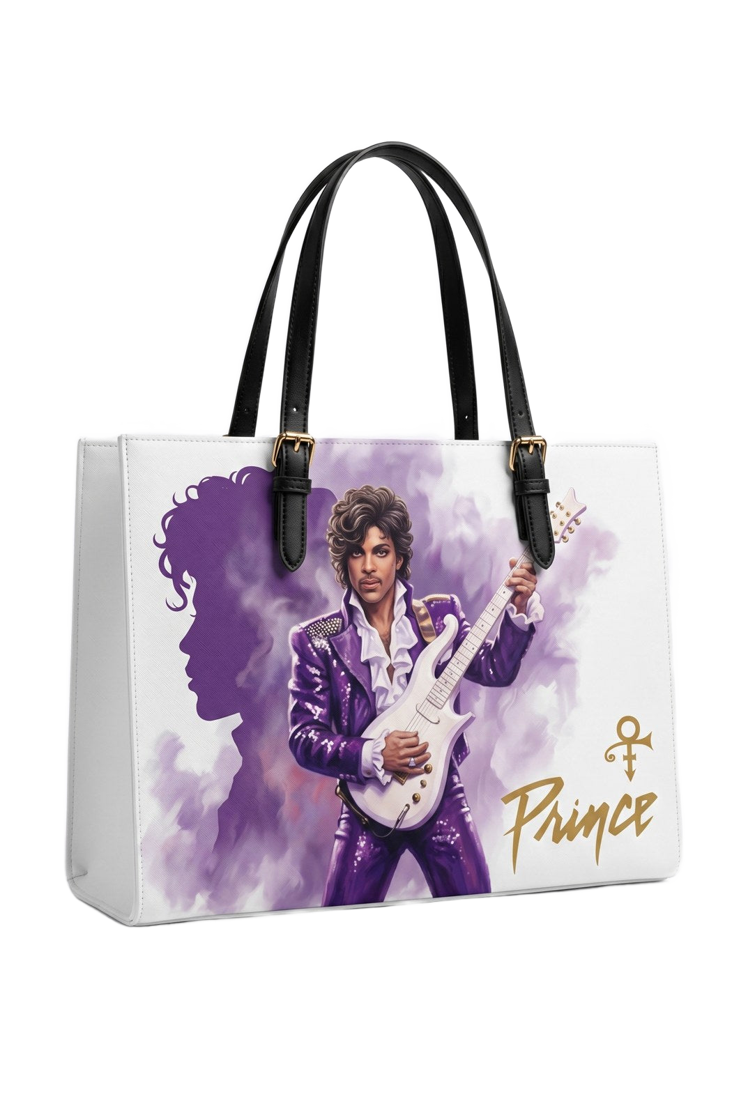 Prince white painterly hero handmade tote bag